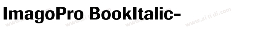 ImagoPro BookItalic字体转换